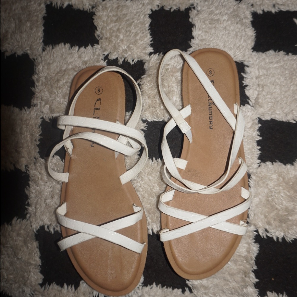 White Strappy Sandals